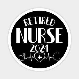 Retired Nurse 2024 Cute Nurse Retirement 2024 Magnet